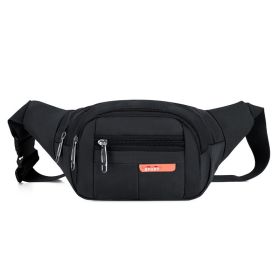 Casual Multifunctional Waist Bag; Adjustable Durable Large Capacity Messenger Bag For Outdoor Sports Running Walking (Color: black)